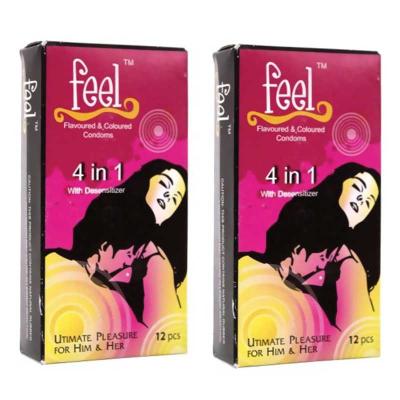 Hộp bao cao su gân gai Feel 4in1 12 chiếc